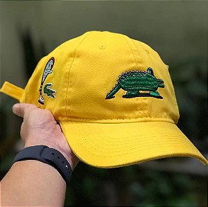 Cap Lacoste Jeremyville Design Yellow Strapback Aba Curva