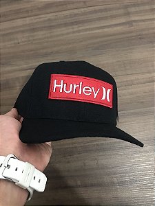 Cap Hurley Square Box Black Snapback Aba Curva