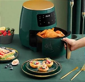Fritadeira Airfryer Sem Oléo 4.5l Painel Touch Digital 220w VERDE
