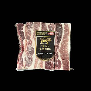 Assado de Tiras Suíno Porco Preto Ibérico Canastra 400 a 450g - Congelado