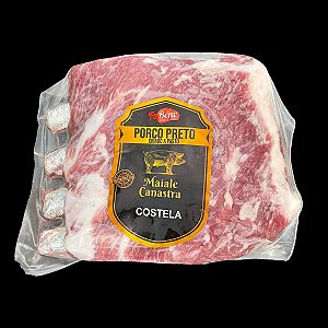 Costela 4 ossos Suíno Porco Preto Ibérico Canastra 500 a 600g - Congelado