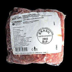 Carne Moida de 1ª Montana Steakhouse pcte 1kg - Congelado