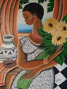 Mulher e seus Girassóis - Genivaldo Juarez