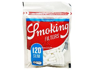 120x Filtros de Algodón para Tabaco de liar Smoking Menthol Slim (15x6mm)