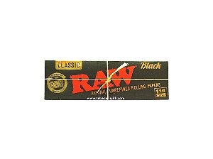 Seda Raw Black Classic 1.1/4 Size C/50 Folhas