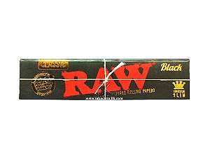 Seda Raw Black Classic King Size C/32 Folhas