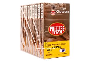 Charuto Phillies Titan Chocolate Pacote C/10 Petacas