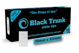 Piteira Black Trunk White Tips Small 15mm C/100