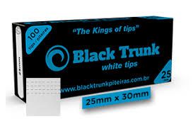 Piteira Black Trunk White Tips Large 25mm C/100