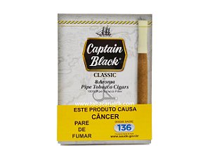 Cigarrilha Captain Black Classic Com Piteira C/8