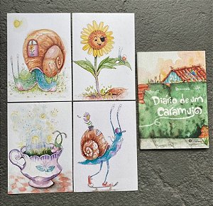 4 Posters "série 2" + livro diário de um caramujo