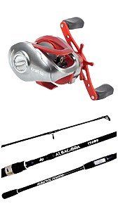 Kit Tamba Carretilha Krait Bg Silver + Vara Albacora C 2,40