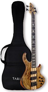 Baixo 4 Cordas Tario Burl Top Poplar Belcat Neck Thru Yg130