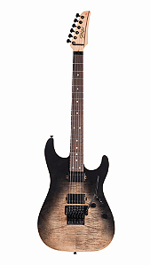 GUITARRA ELET SEIZI KATANA SHADOW HH FLOYD ROSE LUIZINHO SIGNATURE - RW - FLAMED DARK MOON