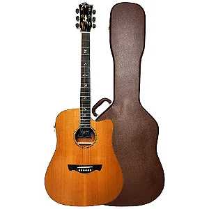 VIOLAO TAGIMA FOLK EQ ACO JUNINHO AFRAM TAMPO CEDRO SOLIDO ASSINATURA