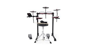 Kit Bateria Eletrônica Alesis TurboMax 7 Peças USB-MIDI 12 Kits Banco, Fone e Baquetas
