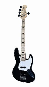 Contra Baixo Shelter Jazz Bass SHJB755 Pro 5 Cordas Wilkinson BK