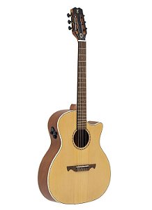Violão nylon Tagima Echos Medium jumbo elegance cutaway com efeitos chorus, reverb e delay