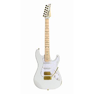 GUITARRA SEIZI KATANA MUSASHI HSS LTD ED GOLD WHITE MAPLE MATCHING HEADSTOCK