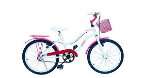 BICICLETA FORSS ARO 20 HELLO BRANCO ROSA