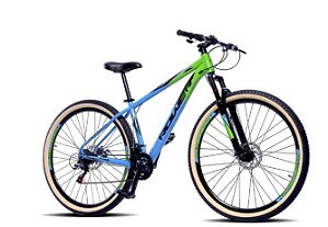 BICICLETA ROWER ARO 29 X LITE 21V AZUL VERDE   17