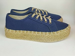 tenis flatform solado corda