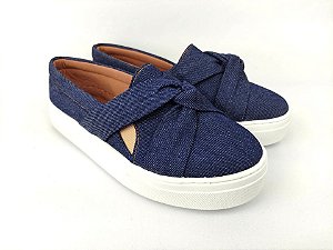 Tenis slip on preto nozinho trama - Dolce \u0026 Menta Calçados
