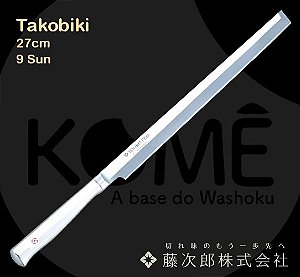 TÔJIRO Faca para sashimi TAKOBIKI HOUCHOU 27cm 9 Sun Cabo de Metal