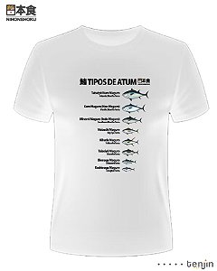 Tipos de Atuns - Tenjin Camiseta - Branca