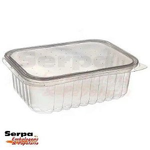 Pote Retangular com Tampa para Freezer e Microondas - BPA FREE - Pacote 24 unidades - PRAFESTA