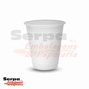 Copo Plástico 180ml Branco ou Transparente - Caixa 2.500 ou Pacote 100 unidades TOTALPLAST