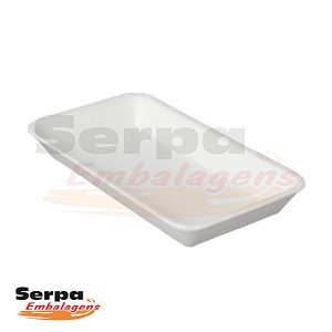 Bandeja de Isopor Branca 04 - Caixa 100 ou 400 unidades - Totalplast