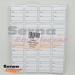 Etiqueta de Papel CC 30 x 38 mm Branca 150g Cantos Retos com 1.000 unidades