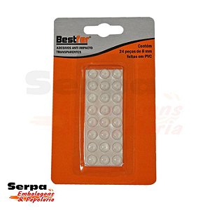 Protetor Anti-Impacto SILICONE ADESIVO 8mm - Pacote com 24 unidade - BESTFER