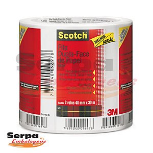 Fita Dupla Face de Papel Scotch 3M 48mm x 30m