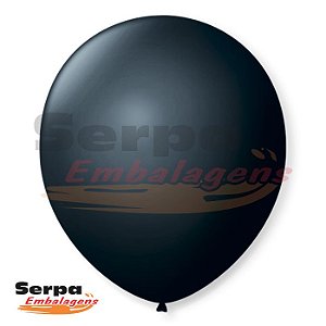 Balão n°7 Preto Ebano - Pacote com 50 unidades