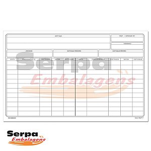 Ficha de Estoque 6x9 - 100 unidades - 203x127mm