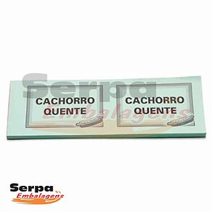 Ticket de Cachorro Quente com 100 unidades - 152x53mm