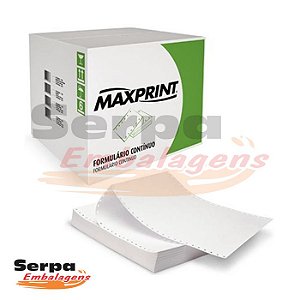 Formulário Contínuo Razão 2 Vias Branco 240x140 caixa com 3.000 folhas - Maxprint 3076