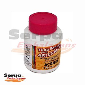 Tinta Fosca para Artesanato 100ml - BRANCO