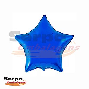 BALÃO METALIZADO ESTRELA AZUL