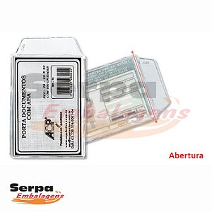 Protetor Porta Documentos com aba - 6,5x9 cm - ACP