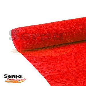 Papel Crepom Encerado Vermelho 48cm x 2m