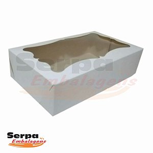 Caixa com Visor - 12 x 20 x 5 cm - Branca