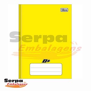 CADERNO BROCHURA CAPA DURA 1/4 D+ AMARELO 96 FOLHAS