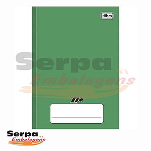 CADERNO BROCHURA CAPA DURA 1/4 D+ VERDE 96 FOLHAS