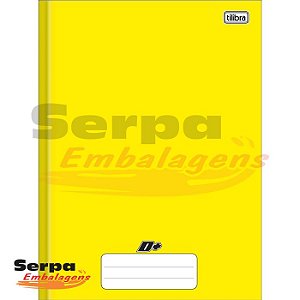 CADERNO BROCHURA CAPA DURA UNIVERSITÁRIO D+ AMARELO 96 FOLHAS