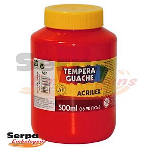 Tinta Guache 500ml Vermelho Fogo