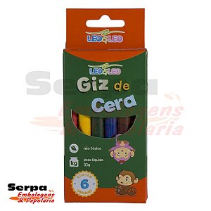 Giz de Cera com 6 Cores