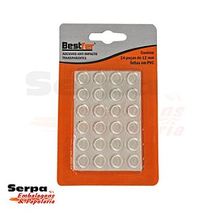 Protetor Anti-Impacto SILICONE ADESIVO 12mm - Pacote com 24 unidade - BESTFER